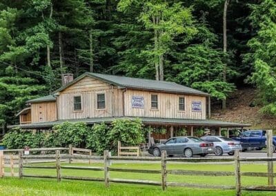 Wooden winery house