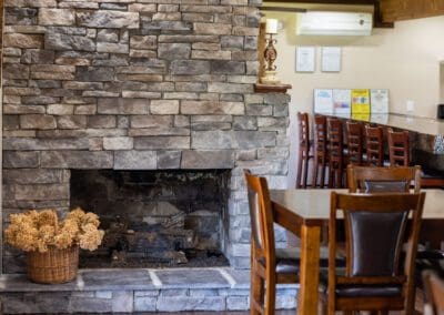 Pour House Stone Fireplace